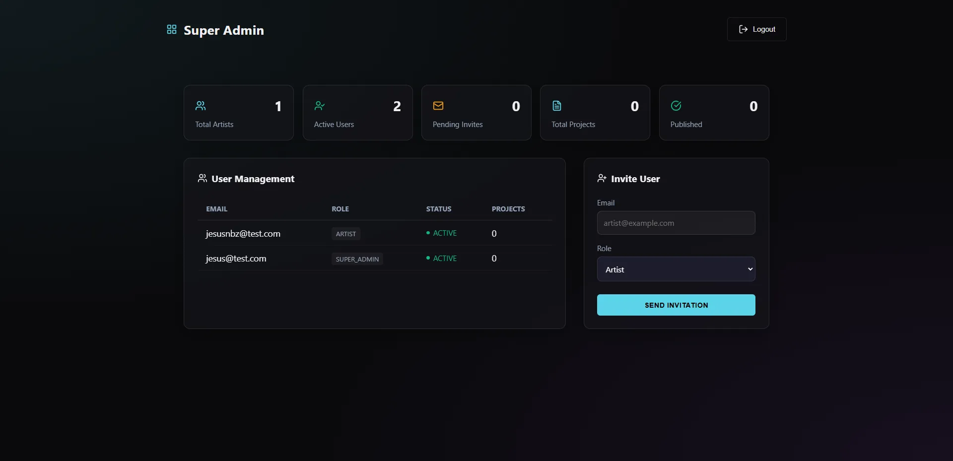 Yezzfolio CMS screenshot 1